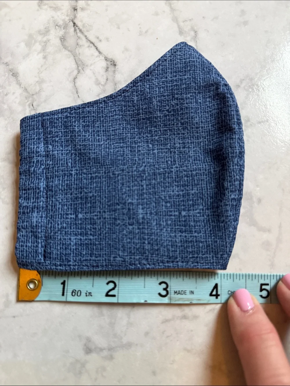 Kids Blue Textured Face Mask